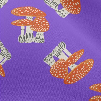 Hand Drawn Magic Mushrooms Chiffon