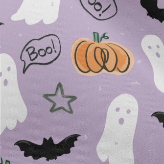 Hand Drawn Doodle Ghost And Pu Chiffon