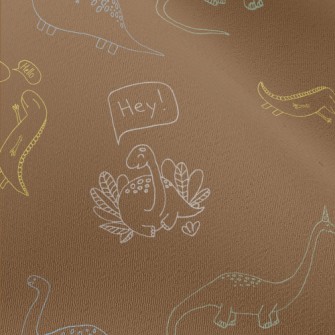 Cute Dinosaurs With Simple Lin Chiffon
