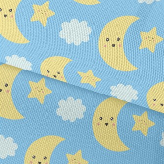 Happy Moon And Stars Waterproof Oxford