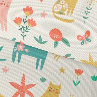 Noble And Elegant Floral Cat Waterproof Oxford