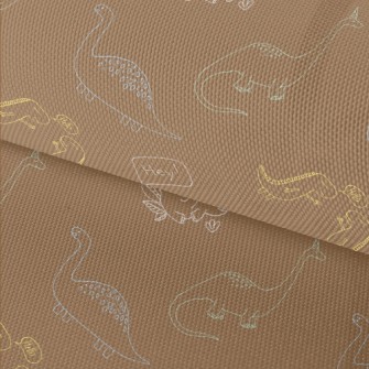 Cute Dinosaurs With Simple Lin Waterproof Oxford