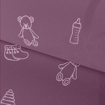 White Line Drawing Of Baby Pro Waterproof Oxford