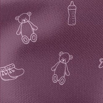 White Line Drawing Of Baby Pro Waterproof Canvas