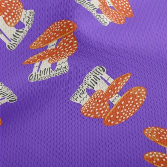 Hand Drawn Magic Mushrooms Athletic Mesh Flat Back
