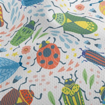 Colorful Insects Athletic Mesh Flat Back