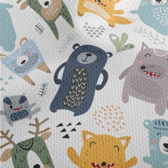 Fairy Tale Cute Animals Athletic Mesh Flat Back