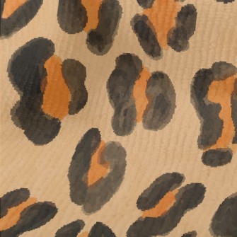 Watercolor Style Floral Leopar Terry