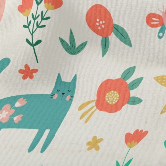 Noble And Elegant Floral Cat Terry