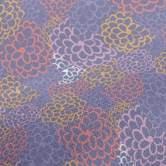 Colorful Lines Of Flowers Performance Linen