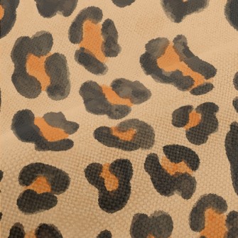Watercolor Style Floral Leopar Performance Linen
