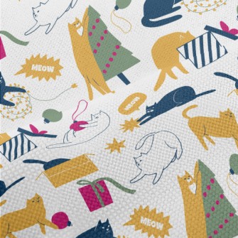 Simple Color Block Line Cat Performance Linen