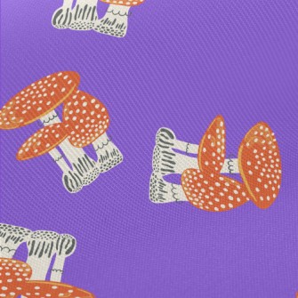Hand Drawn Magic Mushrooms Twill