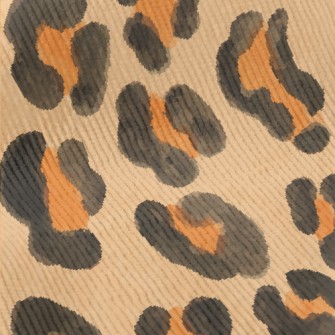 Watercolor Style Floral Leopar Standard Corduroy