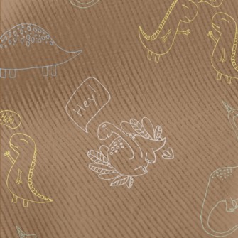 Cute Dinosaurs With Simple Lin Standard Corduroy