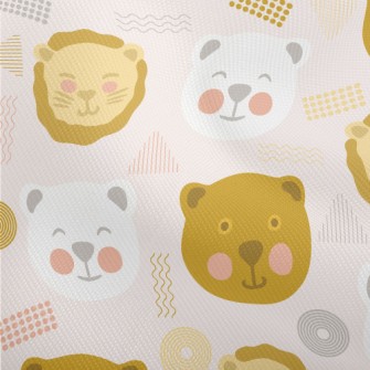 Doodle Cute Bear And Lion Dobby