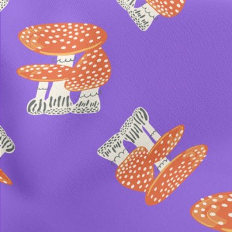 Hand Drawn Magic Mushrooms Stretch Ponte