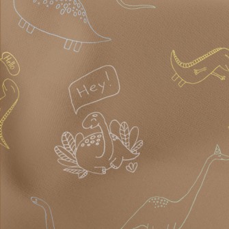 Cute Dinosaurs With Simple Lin Stretch Ponte