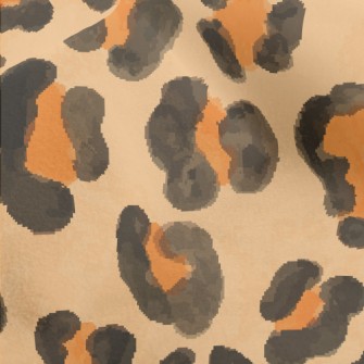 Watercolor Style Floral Leopar Micro Fleece