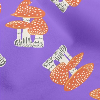 Hand Drawn Magic Mushrooms Micro Fleece