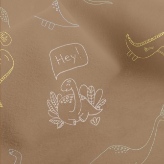 Cute Dinosaurs With Simple Lin Micro Fleece