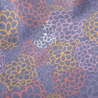 Colorful Lines Of Flowers Minky