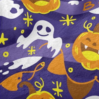 Laughing Pumpkin And Ghost Minky