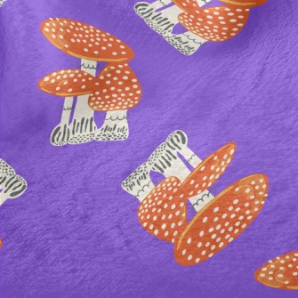 Hand Drawn Magic Mushrooms Minky