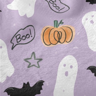 Hand Drawn Doodle Ghost And Pu Minky