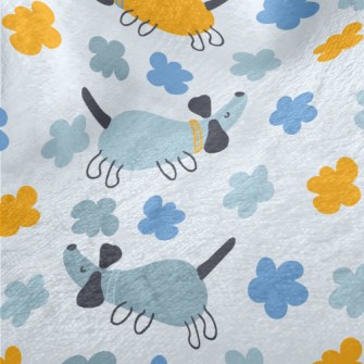 Dog With Long Color Blocks Minky