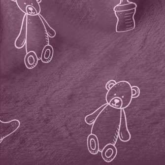 White Line Drawing Of Baby Pro Minky