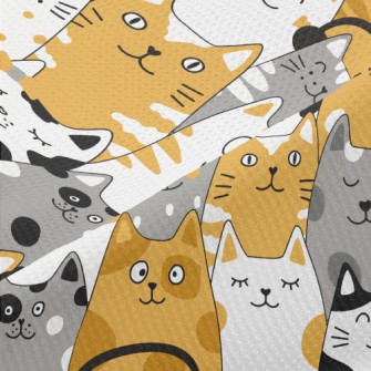 Cute And Silly Cat Piqué