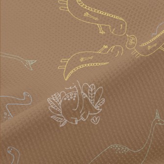 Cute Dinosaurs With Simple Lin Piqué