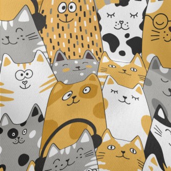 Cute And Silly Cat Lightweight Performance Linen