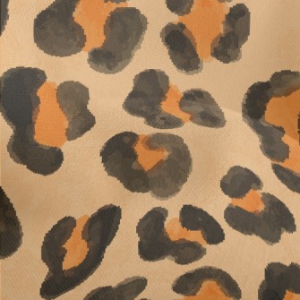 Watercolor Style Floral Leopar Lightweight Performance Linen