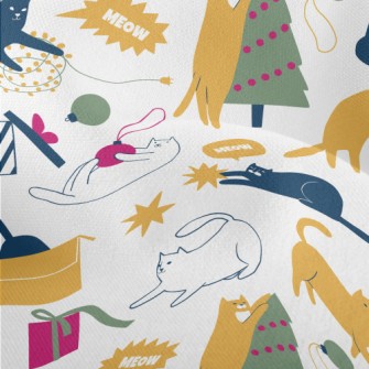 Simple Color Block Line Cat Lightweight Performance Linen