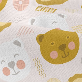 Doodle Cute Bear And Lion Modern Jersey