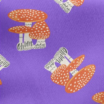 Hand Drawn Magic Mushrooms Jersey Backed Fleece