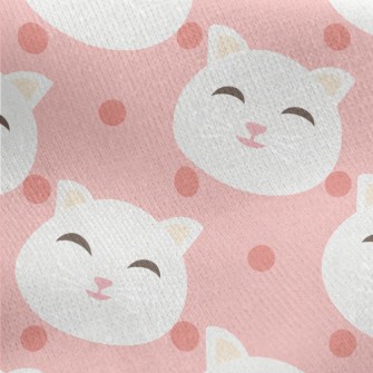 Smiling Cat Jersey Backed Fleece