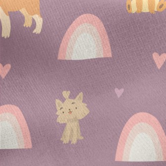 Silly Cute Dog Jersey Backed Fleece