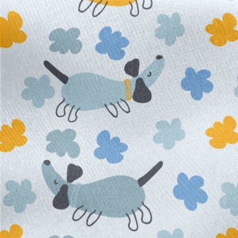 Dog With Long Color Blocks Jersey Backed Fleece