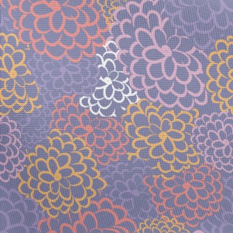 Colorful Lines Of Flowers Pongee