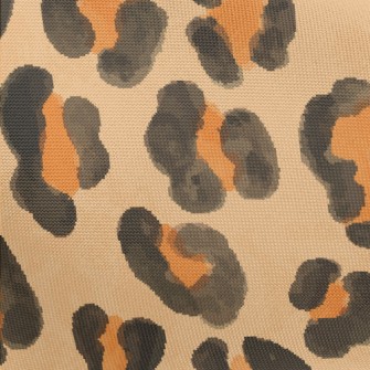 Watercolor Style Floral Leopar Pongee