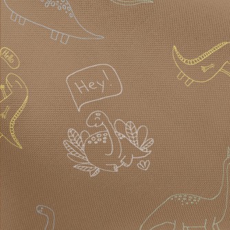 Cute Dinosaurs With Simple Lin Pongee
