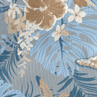 Gorgeous And Delicate Flowers Stretch Jersey