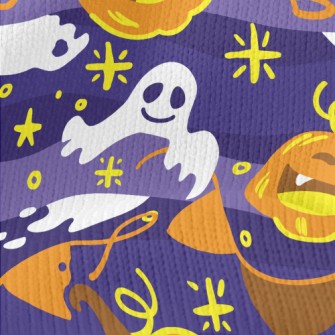 Laughing Pumpkin And Ghost Stretch Jersey