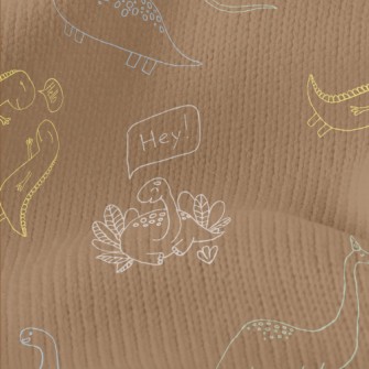 Cute Dinosaurs With Simple Lin Stretch Jersey