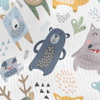 Fairy Tale Cute Animals Stretch Jersey