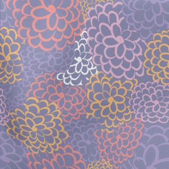 Colorful Lines Of Flowers Lightweight Cotton Poplin