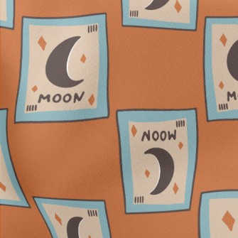 90s Retro Card Moon Lightweight Cotton Poplin